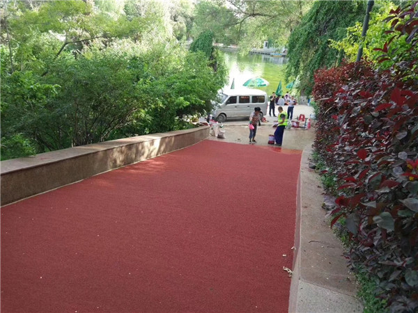 开封彩色路面施工